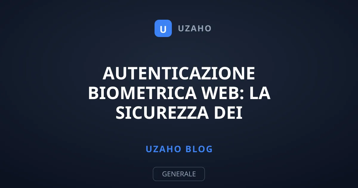 Autenticazione Biometrica Web: La Sicurezza dei Pagamenti PC-Smartphone